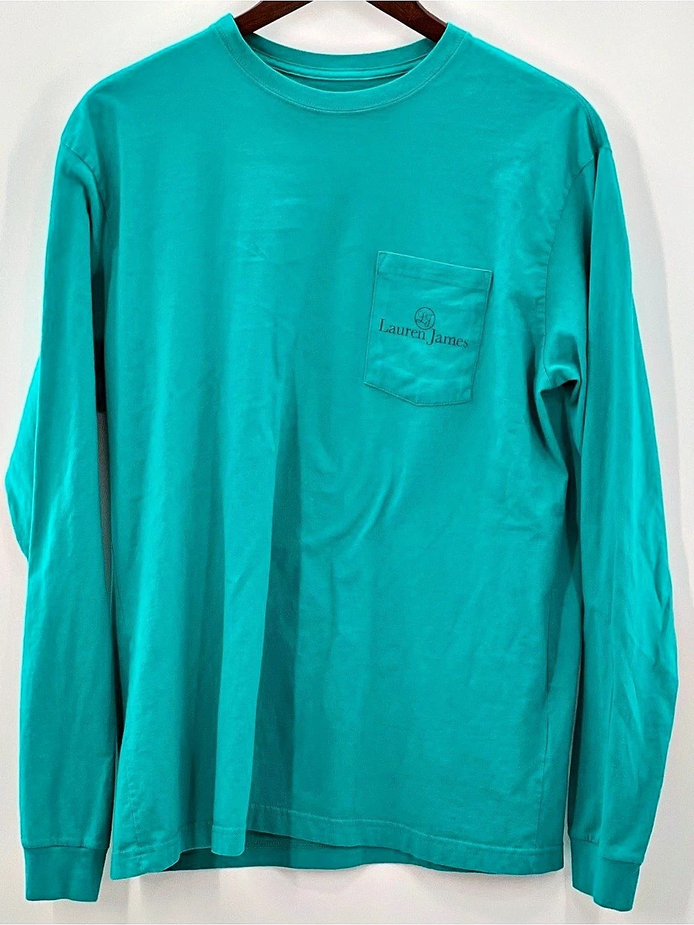 526 Lauren James Large Prep My Ride Long Sleeve Pocket T-Shirt